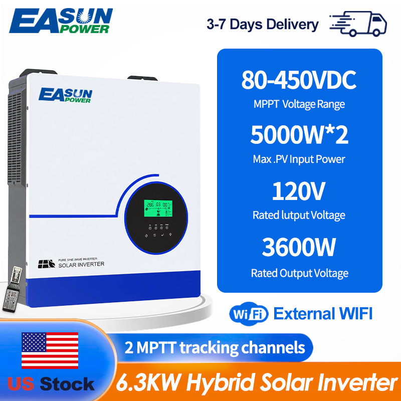 EASUN POWER 6300W Hibrit Güneş - Grid Tie Inverter Limiter 2000W incelemesi ve fiyatı