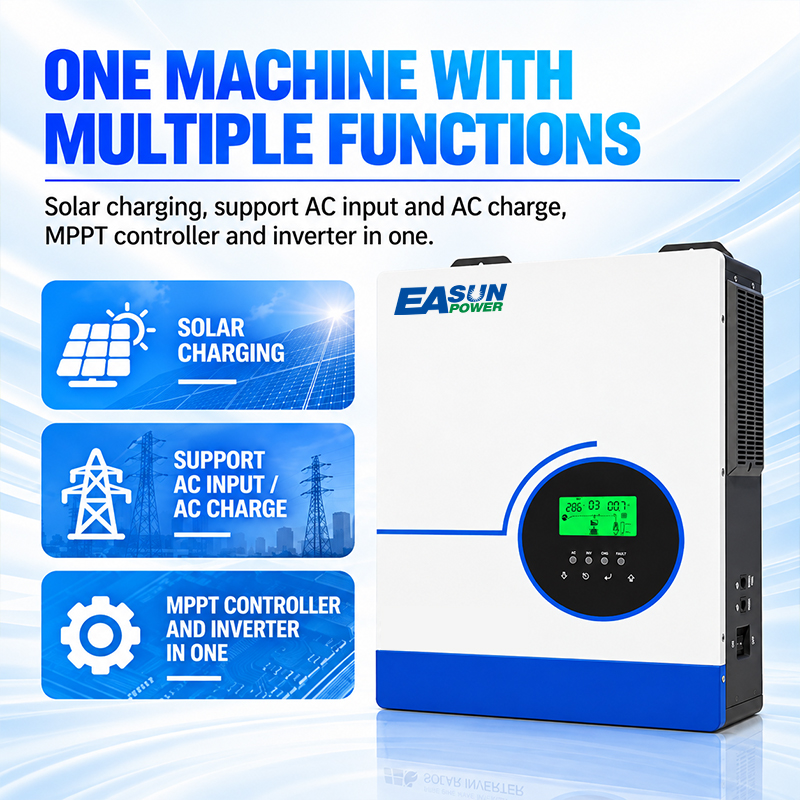 EASUN POWER 6300W Hibrit Güneş - Grid Tie Inverter Limiter 2000W incelemesi ve fiyatı