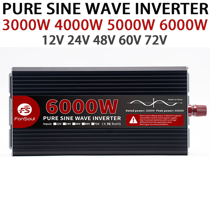 6000W 5000W 4000W 3000W Saf Si - Pure Sine Wave Inverter 5000W 48V 220V incelemesi ve fiyatı