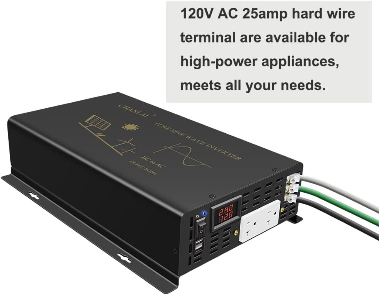 3000W Saf Sinüs Dalgası Güneş  - Inverter Pure Sine Wave 60Hz 120V 3000W incelemesi ve fiyatı